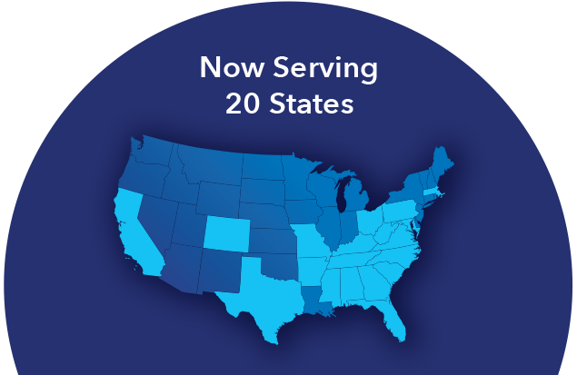 Now serving 26 states